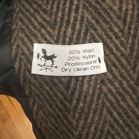 Brown Herringbone Trench Coat - Picture 3 of 3